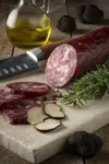 Trüffelsalami Wildschwein | Salami aus Wildschwein mit schwarzem Sommertrüffel ca. 350g – Bild 2