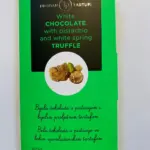 Tafel Pistazien Schokolade mit weißen Frühlings Trüffeln - Tuber Borchi