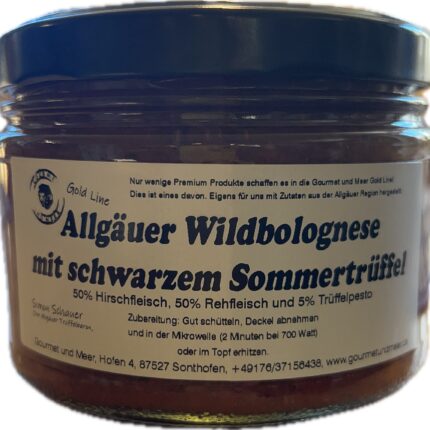 Gourmet und Meer Gold Line  Allgäuer Wild Bolognese  mit Trüffeln 500g